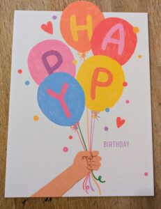 Ballons Karte Geburtstag anniversaire