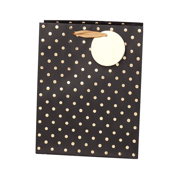 Tasche schwarz goldene dots